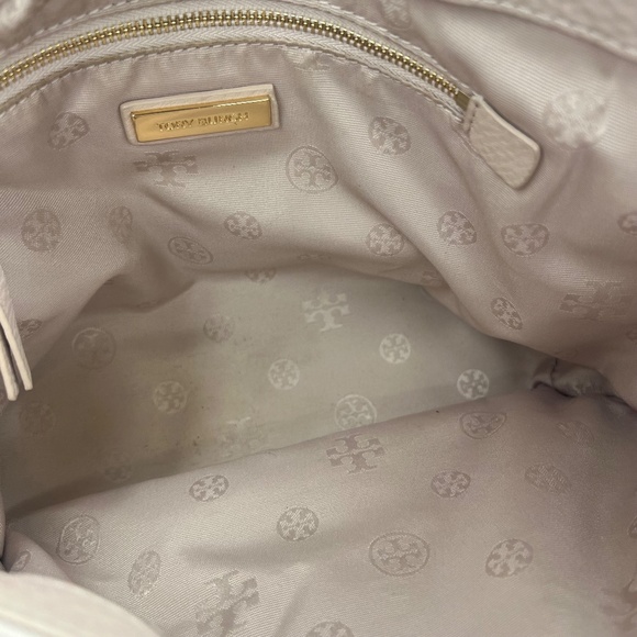 Tory Burch Britten Slouchy Tote, Blush Pink Pebbled Leather, gold tone hardware - Picture 9 of 16